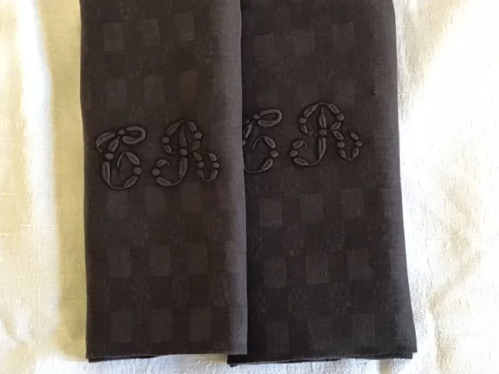 Set de 2 serviettes de table « CR »