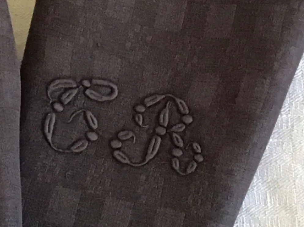 Set de 2 serviettes de table « CR »