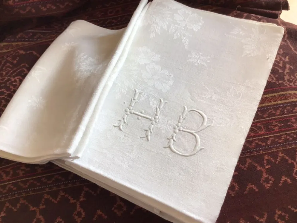 Set de 6 serviettes de table hb art déco