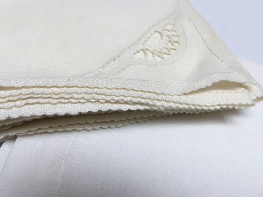 Set de 8 serviettes de tables anciennes