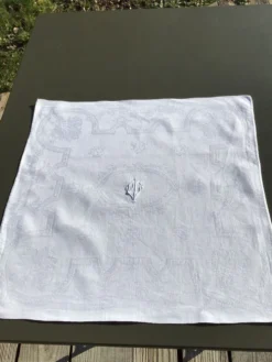 Set de 6 serviettes PL carrées coton damassé