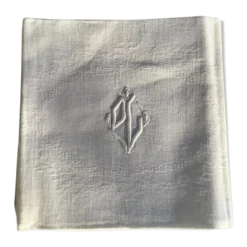 Set de 6 serviettes PL carrées coton damassé