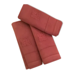 Set de 3 serviettes roses