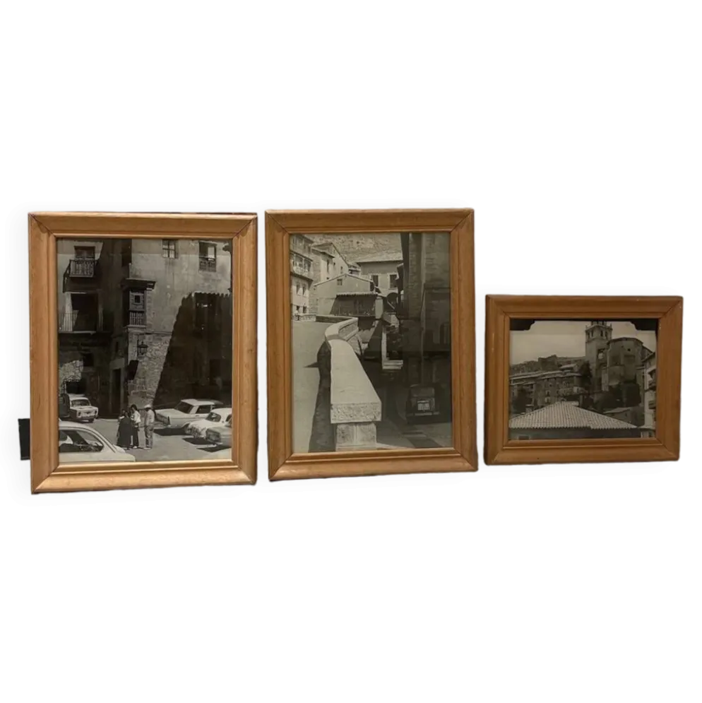 Set de trois photos noir et blanc 1950