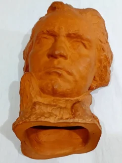 S. Foucault - Buste Beethoven en terre cuite