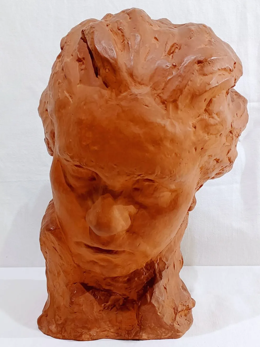 S. Foucault - Buste Beethoven en terre cuite