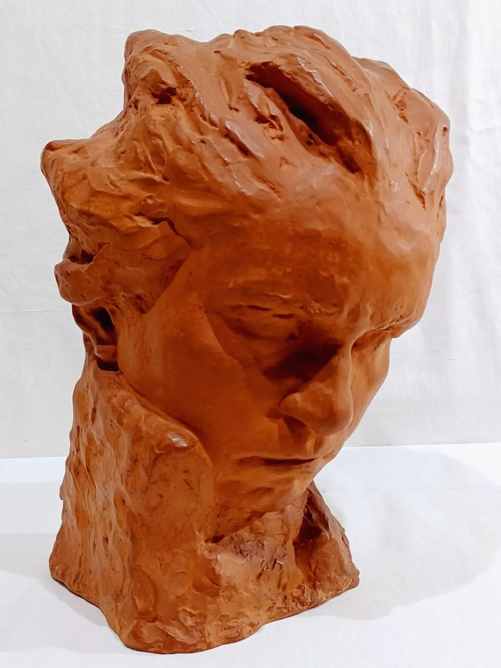 S. Foucault - Buste Beethoven en terre cuite