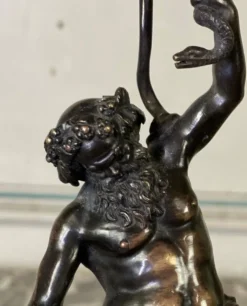 Silène, sculpture en bronze d’après l’antique, XIXème siècle