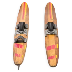 Skis nautiques vintage ayant appartenu au champion du monde Dick Pope JR - Icône sportive rare