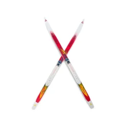 Skis vintage enfant Fischer Crown fixations Salomon