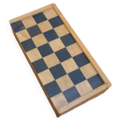 Small game of travel checkers, beech wood, 1970