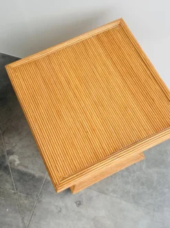 Socle en bambou fendu français, années 1970