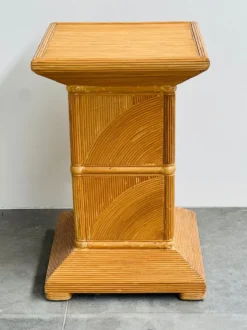 Socle en bambou fendu français, années 1970