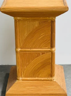 Socle en bambou fendu français, années 1970