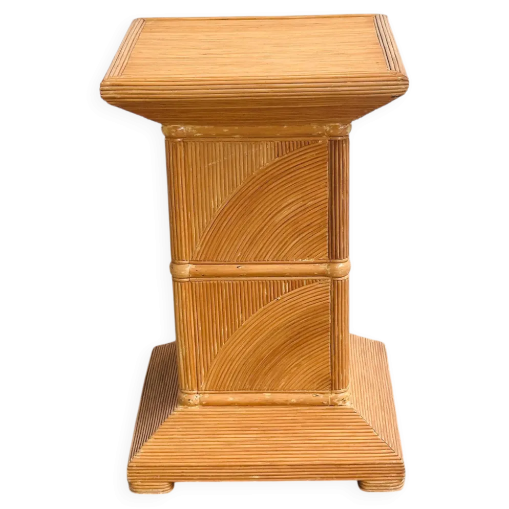 Socle en bambou fendu français, années 1970
