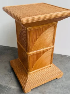 Socle en bambou fendu français, années 1970