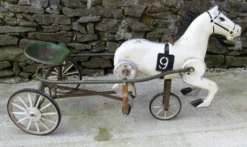 Soviet USSR childs pedal horse car antique vintage childs toy treasure 1950