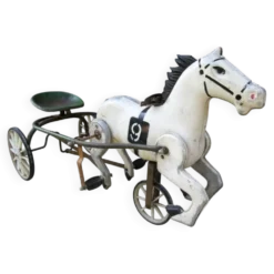 Soviet USSR childs pedal horse car antique vintage childs toy treasure 1950