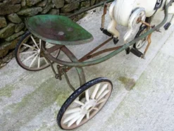 Soviet USSR childs pedal horse car antique vintage childs toy treasure 1950