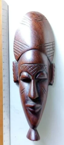 Série de 7 masques semainiers – Artisanat d'art Sénégal (années 80) – Bois