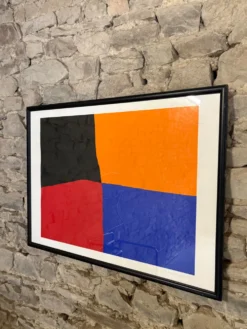 Sérigraphie « Trèfle à quatre feuilles » par E. Mether-Borgström, 1985