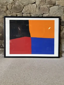 Sérigraphie « Trèfle à quatre feuilles » par E. Mether-Borgström, 1985