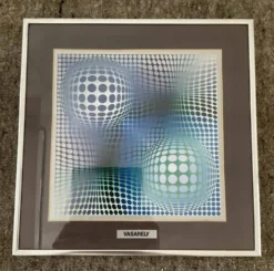 Sérigraphie vintage Op Art « Feny » par Vasarely