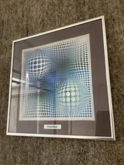 Sérigraphie vintage Op Art « Feny » par Vasarely