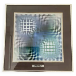 Sérigraphie vintage Op Art « Feny » par Vasarely