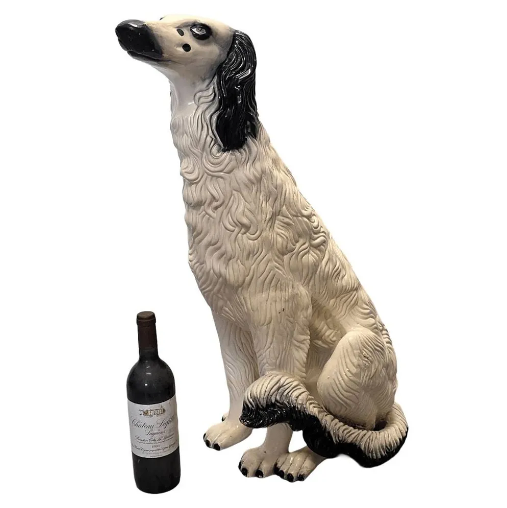 Statue de chien en céramique italienne vintage, années 1960/70.