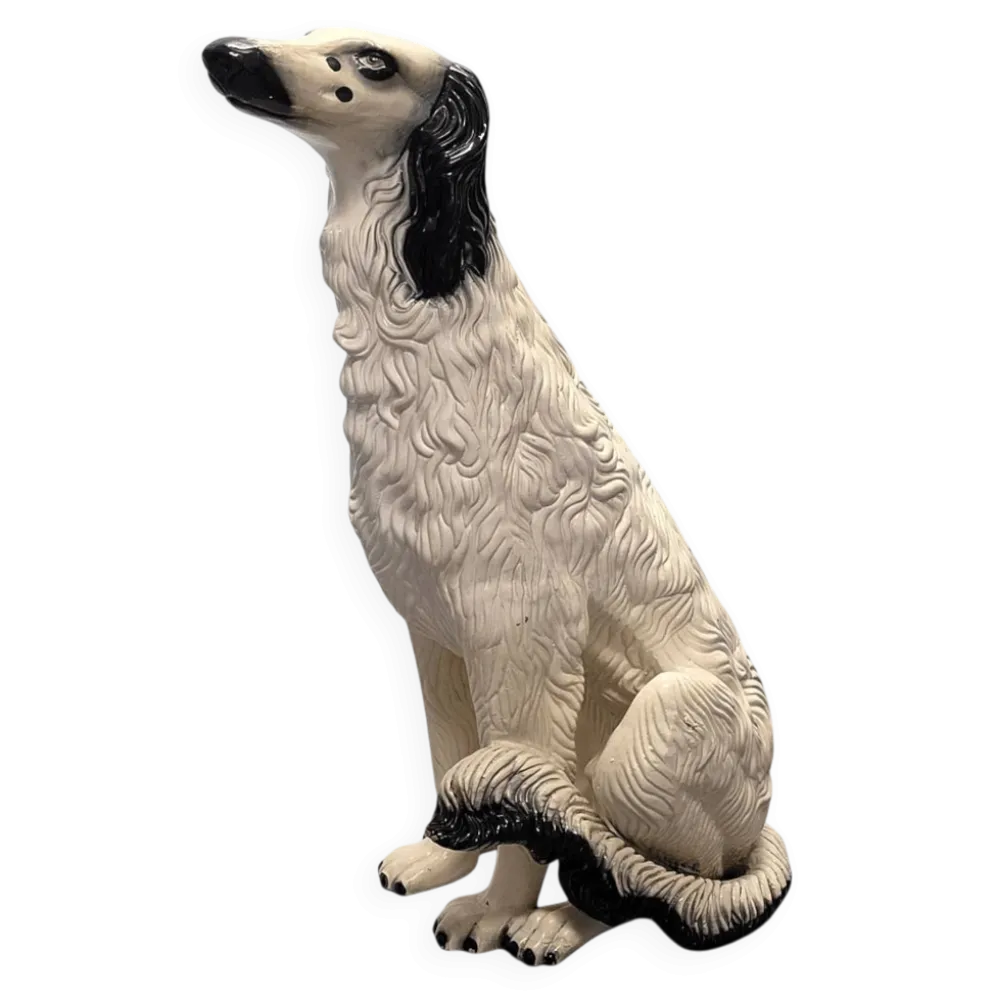 Statue de chien en céramique italienne vintage, années 1960/70.