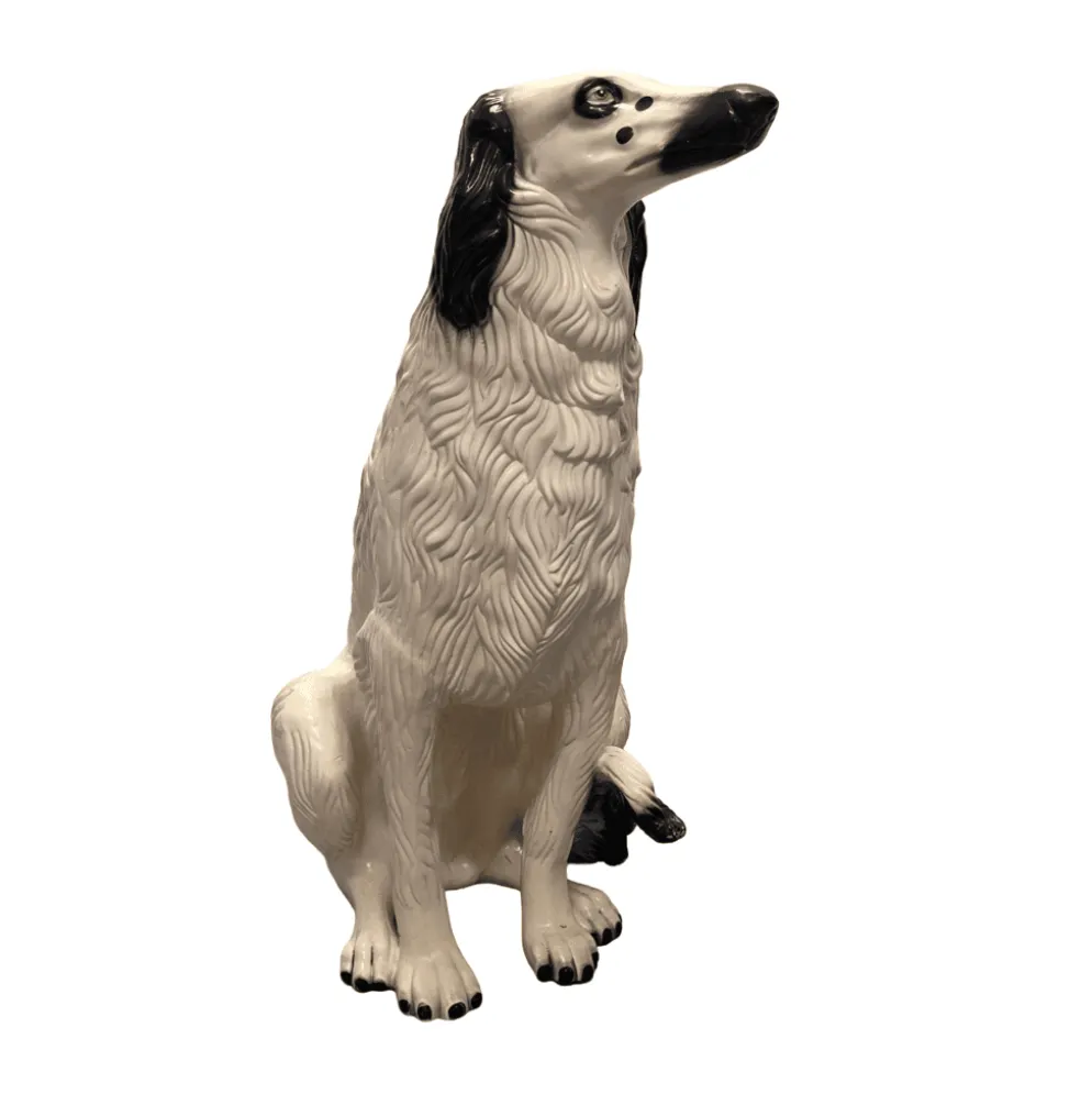 Statue de chien en céramique italienne vintage, années 1960/70.