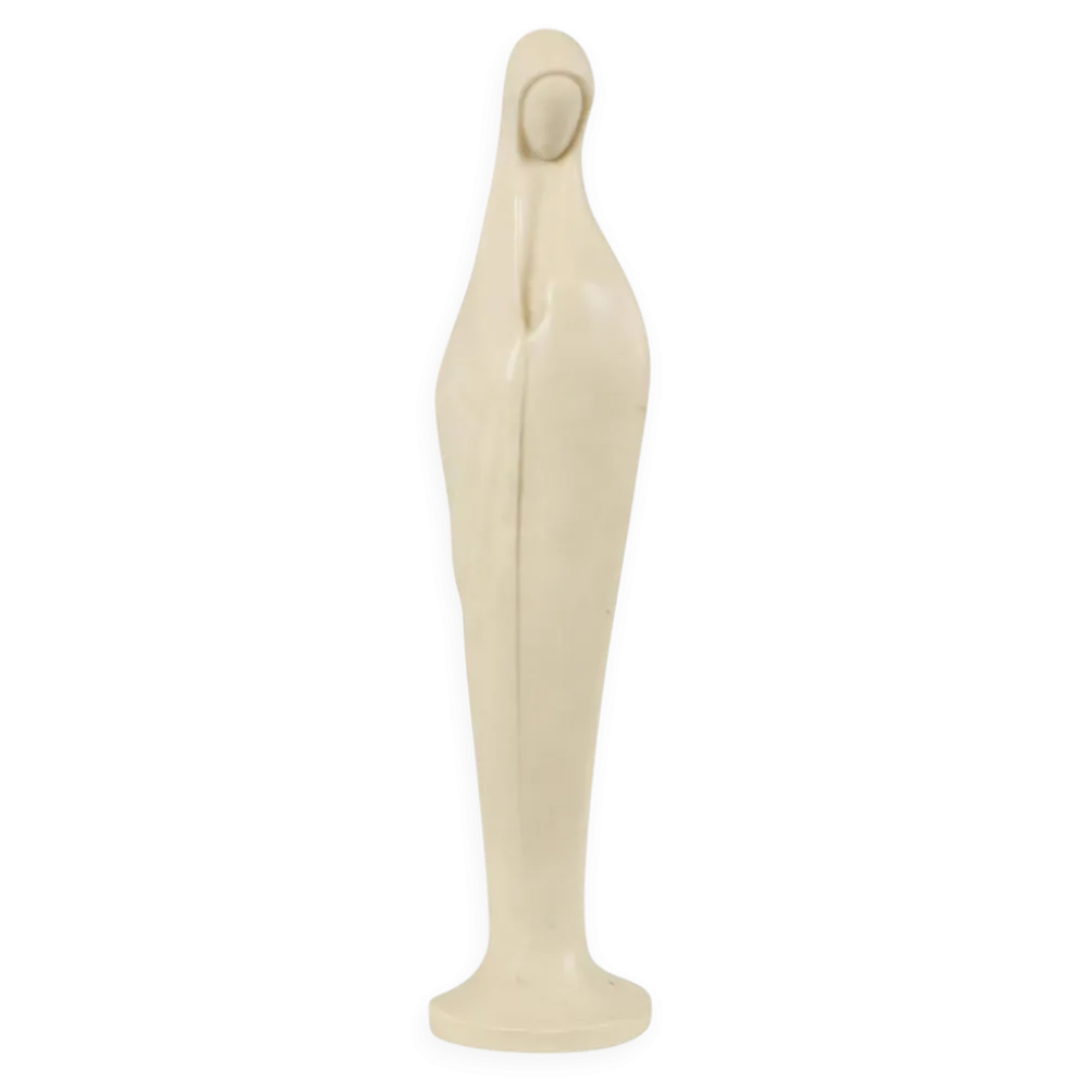 Statue de Marie avec l'Enfant en style Art Déco italien Faro 40 cm