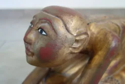 Statue Moine bouddhiste Birman en prière, XIXe siècle