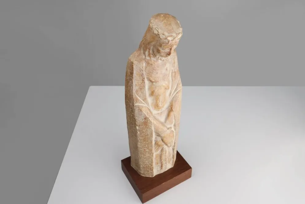 Statue religieuse Jésus-Christ de style Art Déco par l'artiste belge André Tea