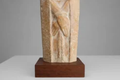 Statue religieuse Jésus-Christ de style Art Déco par l'artiste belge André Tea