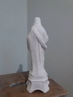 Statue religieuse, Jésus Christ en biscuit de Mauger et Pezé