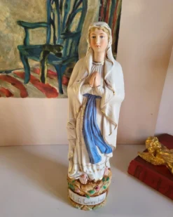 Statuette Religieuse Notre de Dame de Lourdes Sainte vierge Marie