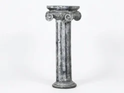 Stèle colonne ionique en bois peint vintage