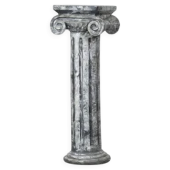 Stèle colonne ionique en bois peint vintage