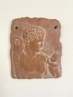 Stèle à l’antique terre cuite à accrocher