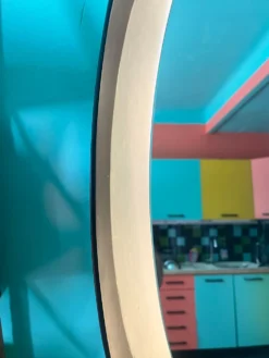 Sublime Miroir Ovale Vintage Lumineux (Années 70/80) 50x80 cm – Style