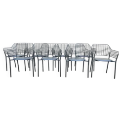 Suite de 8 chaises lyze, emu