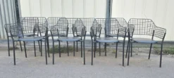 Suite de 8 chaises lyze, emu