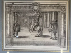 Suite de trois gravures, extraites de “l’instruction du Roy” Antoine de Pluvinel, 1666