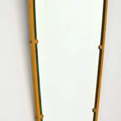 Superbe miroir forme libre en laiton massif année 50 / 60 vintage