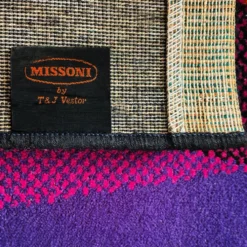 Superbe tapis en laine post-moderne italien des années 1980 par Missoni pour T&J Vestor.