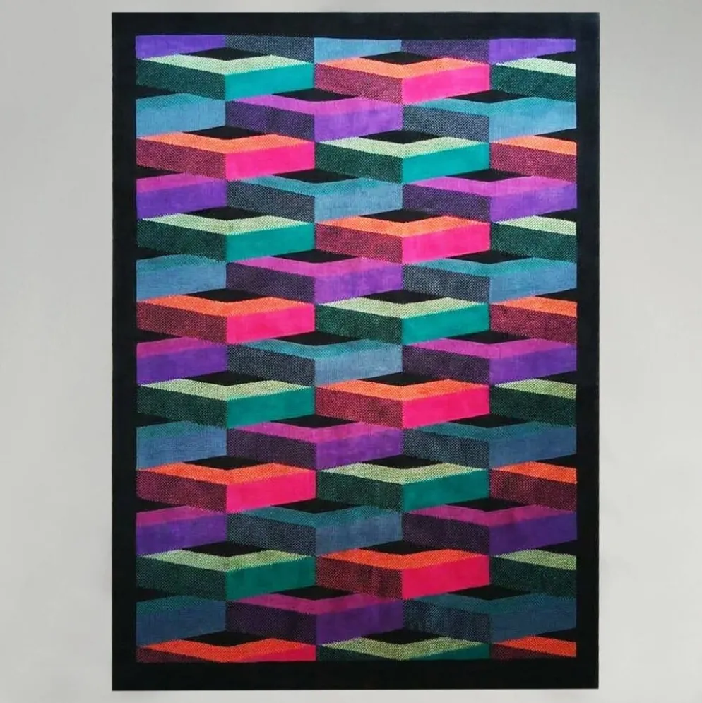Superbe tapis en laine post-moderne italien des années 1980 par Missoni pour T&J Vestor.