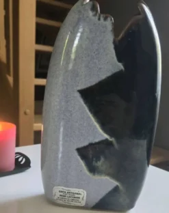 Superbe vase anthropomorphe en grès artisanal émaillé, de Remy Lacombe