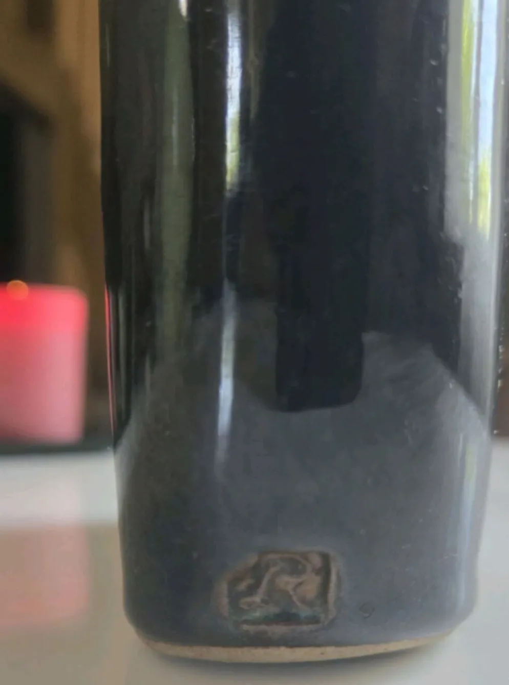 Superbe vase anthropomorphe en grès artisanal émaillé, de Remy Lacombe